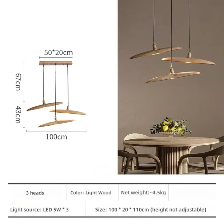 Suspension décorative en bois style zen contemporain design