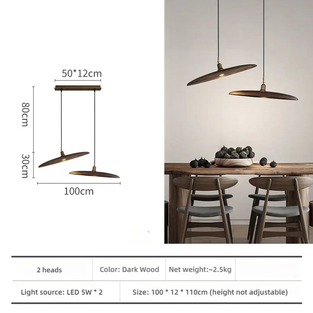 Suspension décorative en bois style zen contemporain design