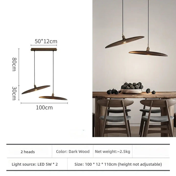Suspension décorative en bois style zen contemporain design