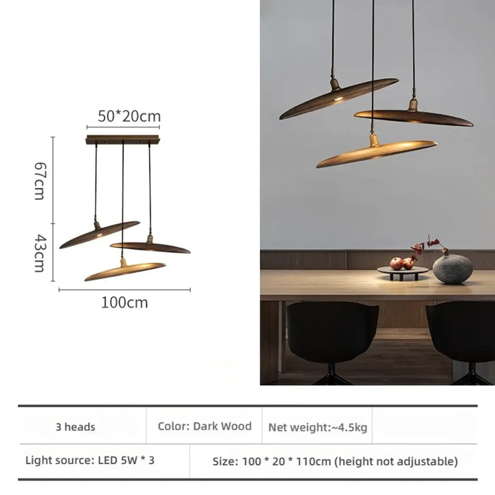 Suspension décorative en bois style zen contemporain design