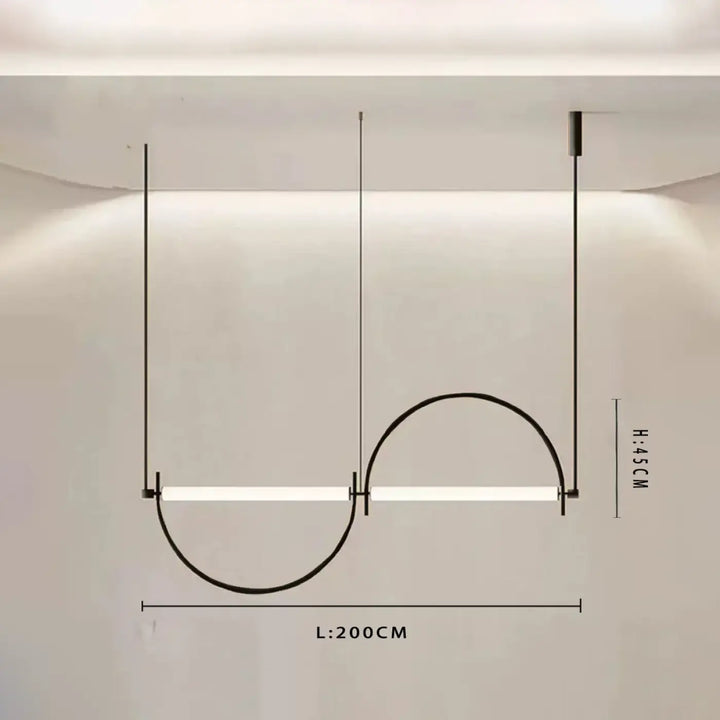 Suspension décorative design géométrique moderne