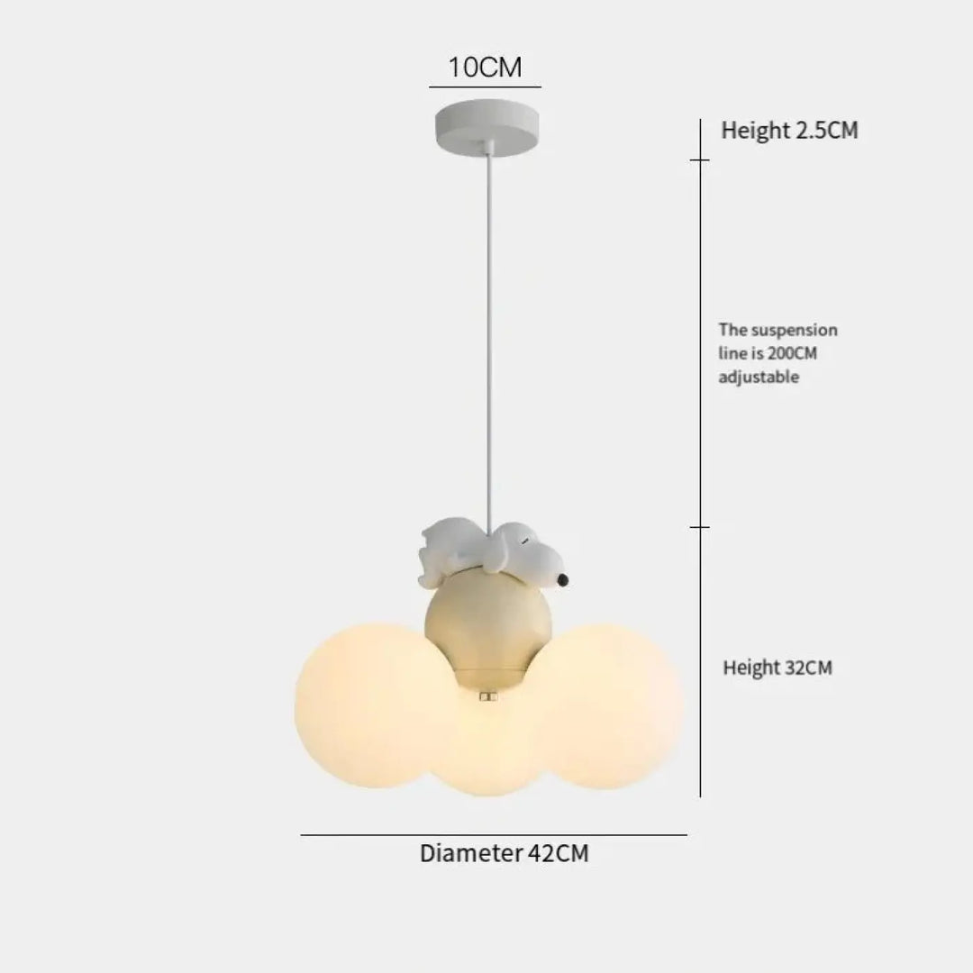 Suspension décorative enfant en forme de nuage style doux