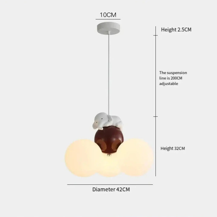 Suspension décorative enfant en forme de nuage style doux