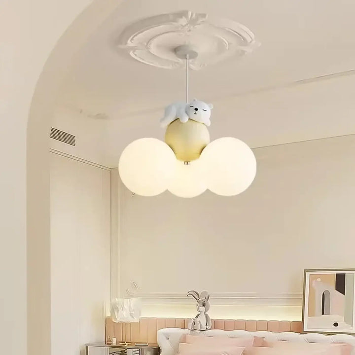 Suspension décorative enfant en forme de nuage style doux