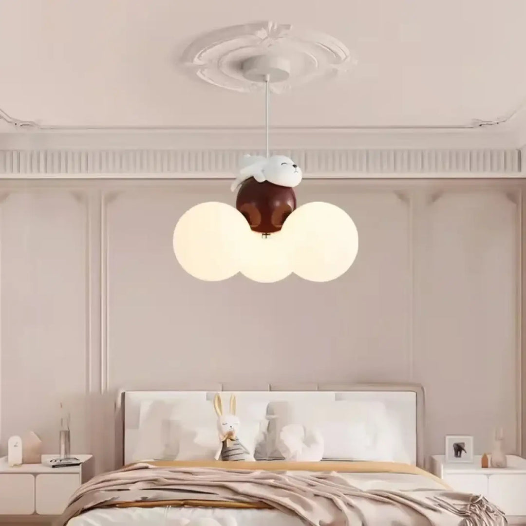 Suspension décorative enfant en forme de nuage style doux