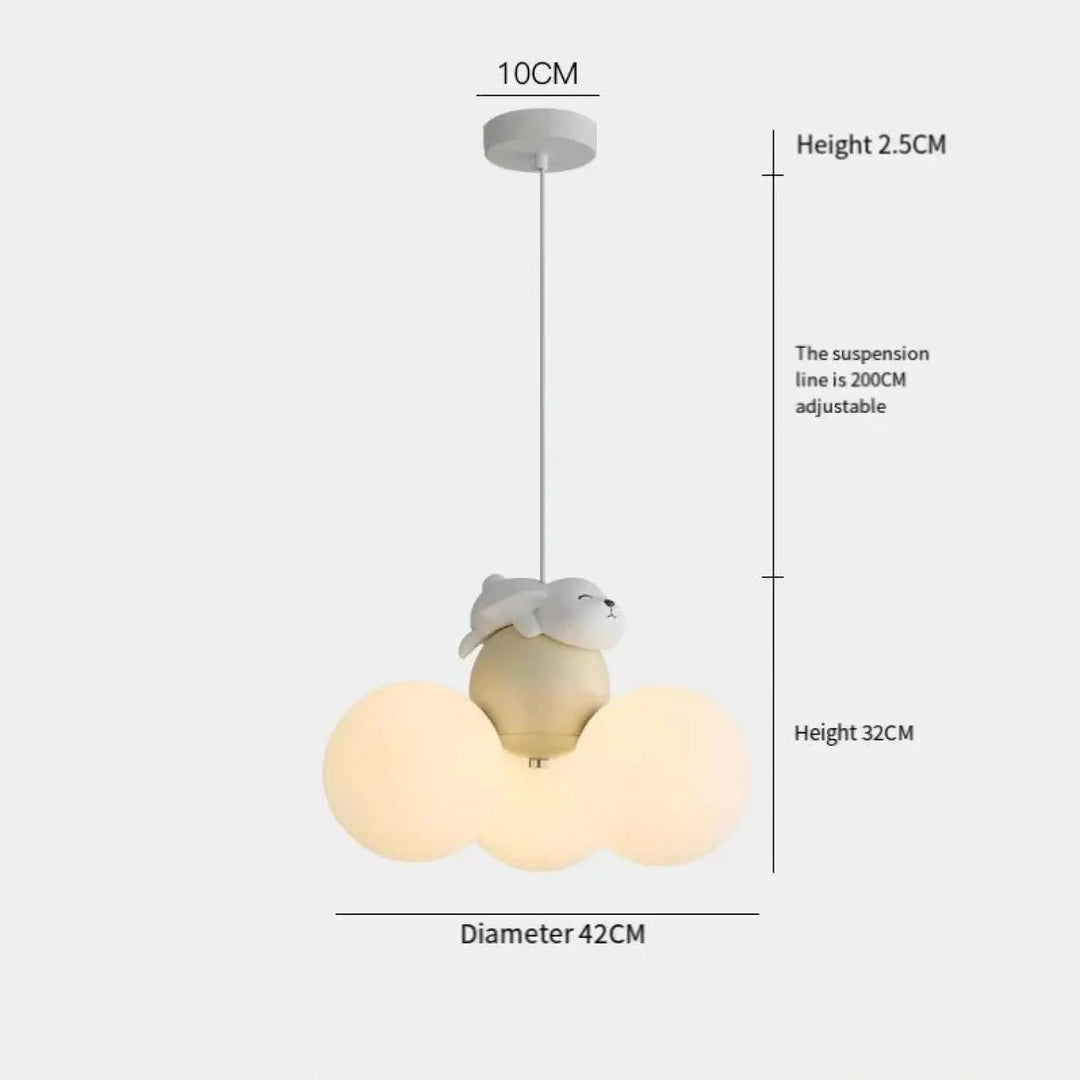 Suspension décorative enfant en forme de nuage style doux