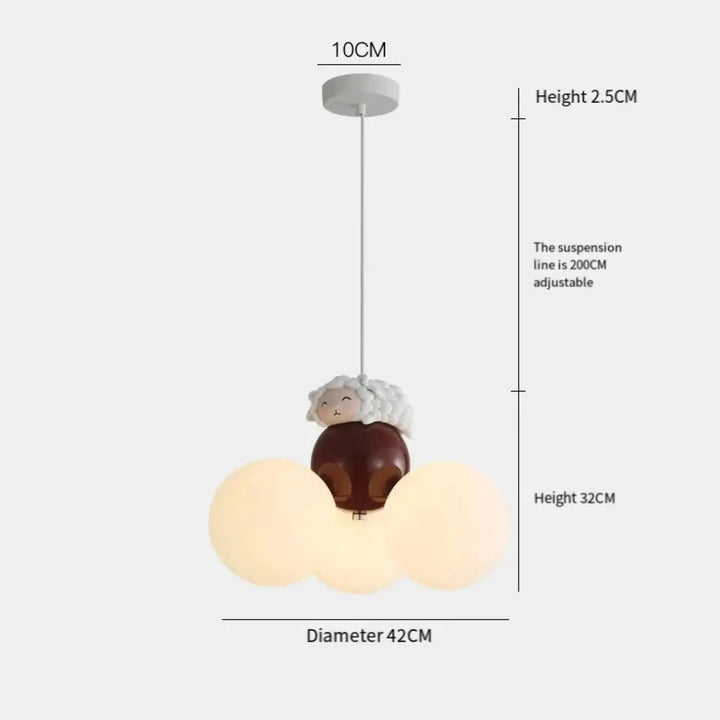 Suspension décorative enfant en forme de nuage style doux