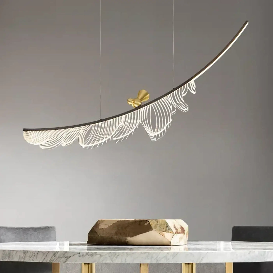 Suspension décorative plume moderne haut de gamme