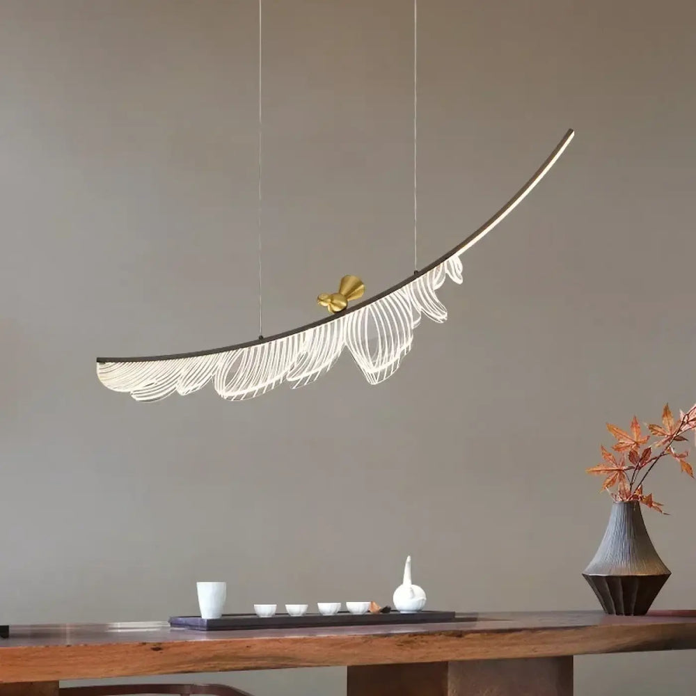 Suspension décorative plume moderne haut de gamme