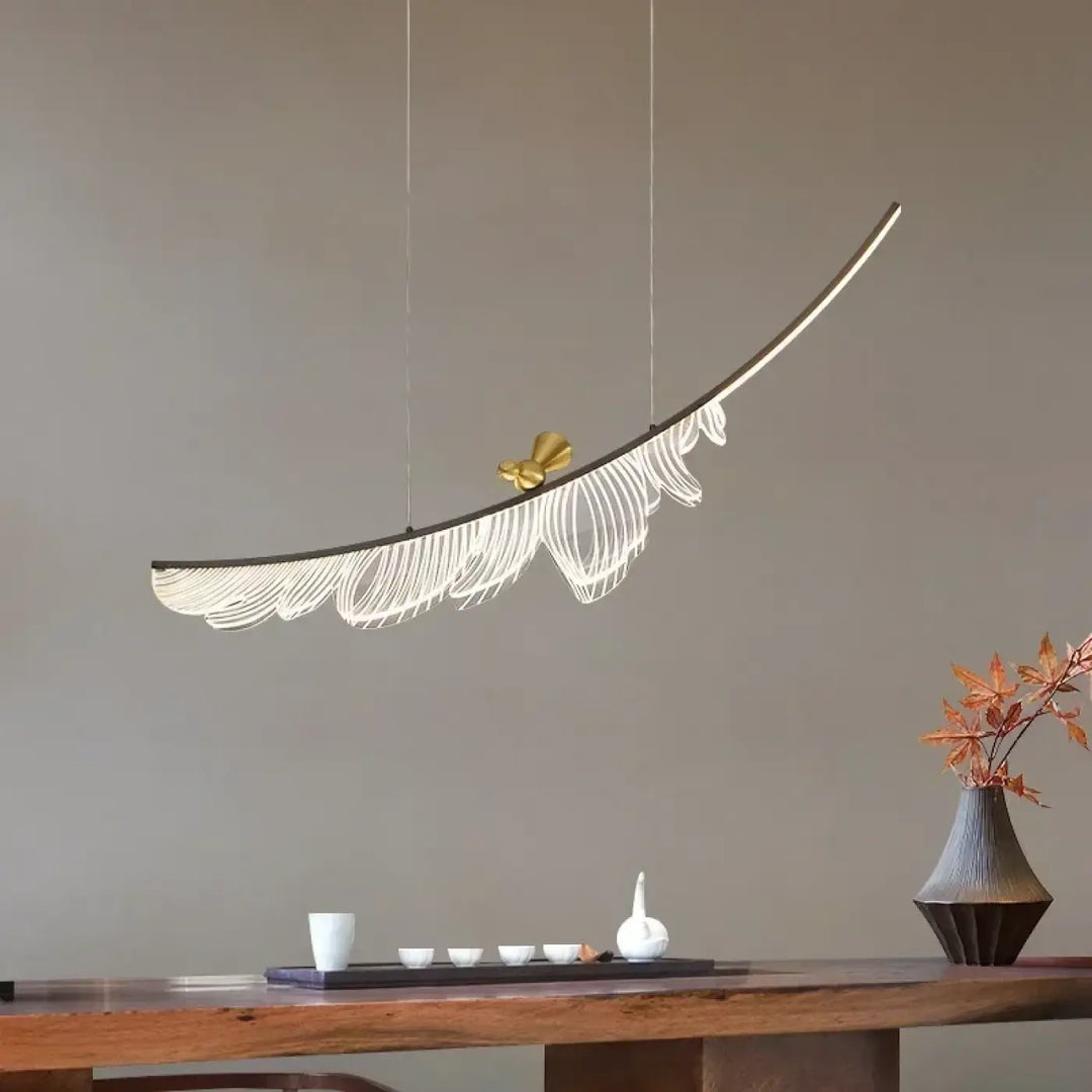Suspension décorative plume moderne haut de gamme