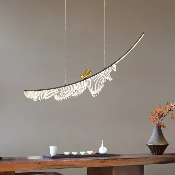 Suspension décorative plume moderne haut de gamme
