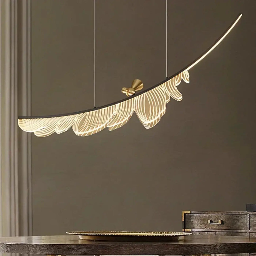 Suspension décorative plume moderne haut de gamme