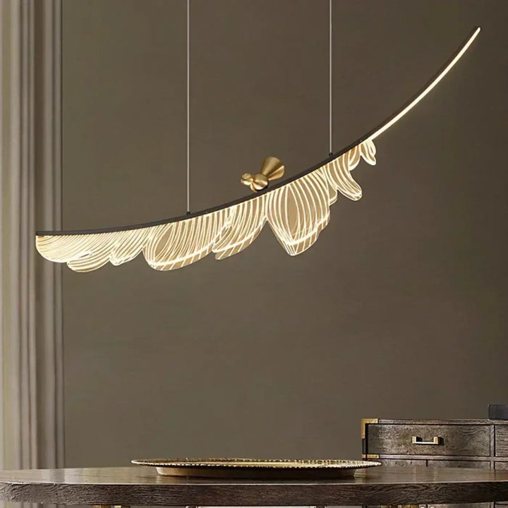 Suspension décorative plume moderne haut de gamme