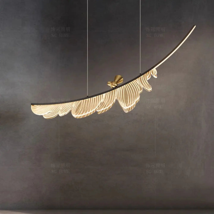 Suspension décorative plume moderne haut de gamme