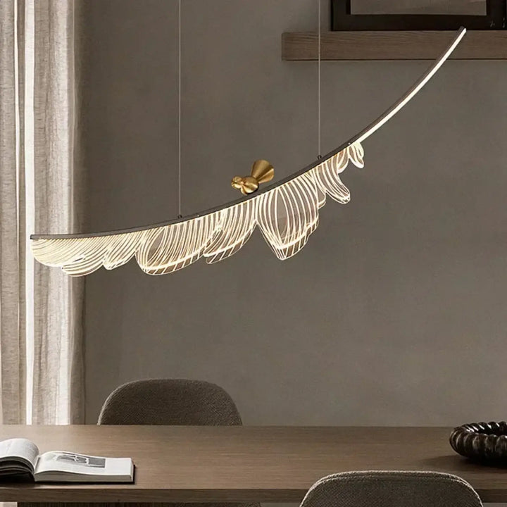 Suspension décorative plume moderne haut de gamme