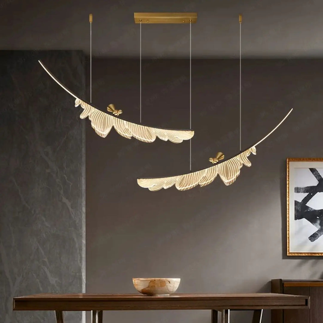 Suspension décorative plume moderne haut de gamme