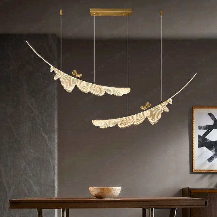 Suspension décorative plume moderne haut de gamme