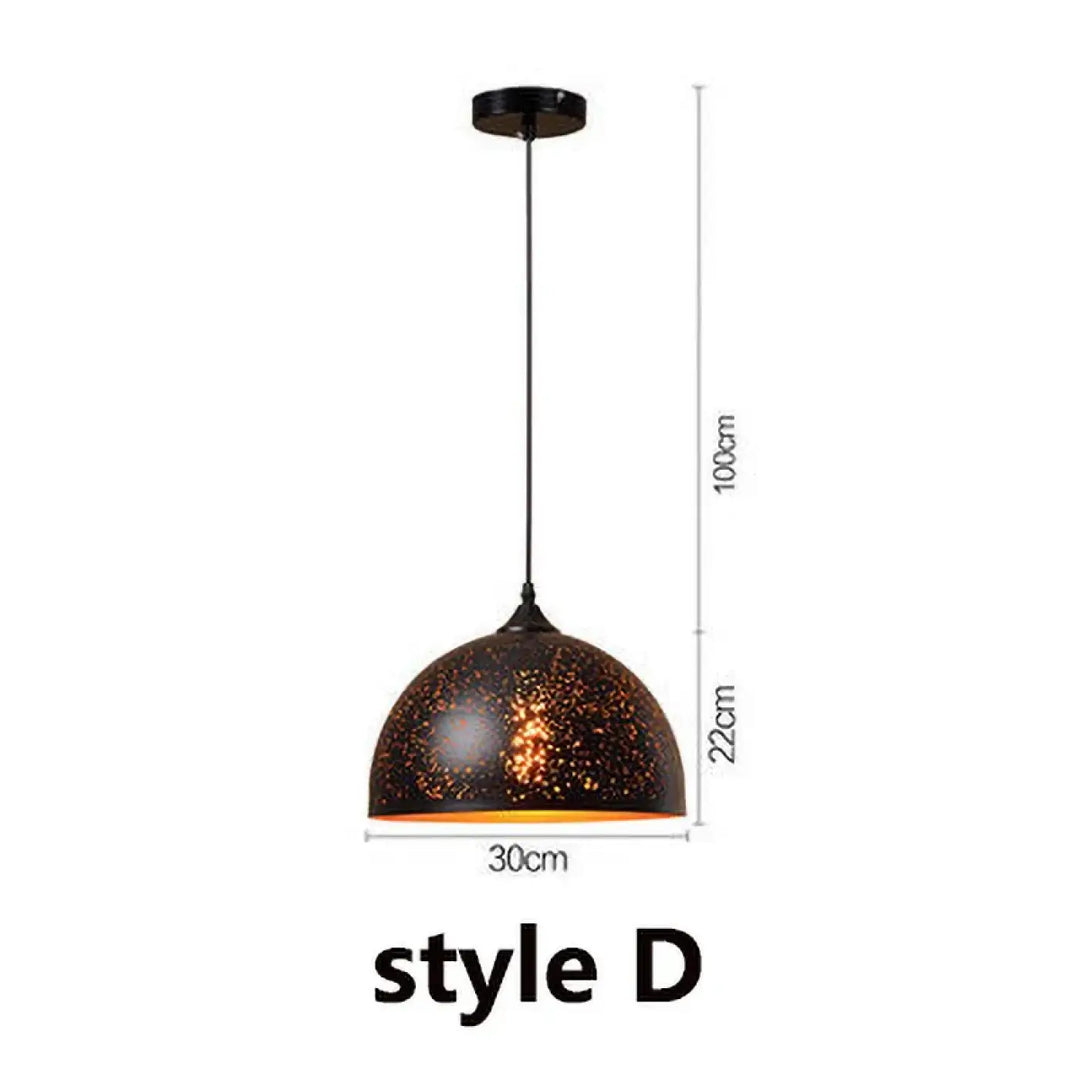 Suspension design artistique noir mat lumière dorée moderne