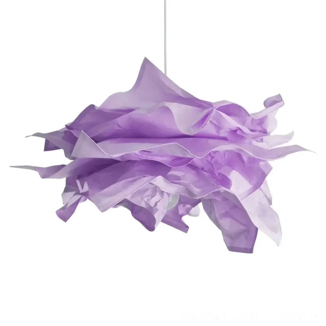 Suspension design artistique en papier froissé multicolore stylé