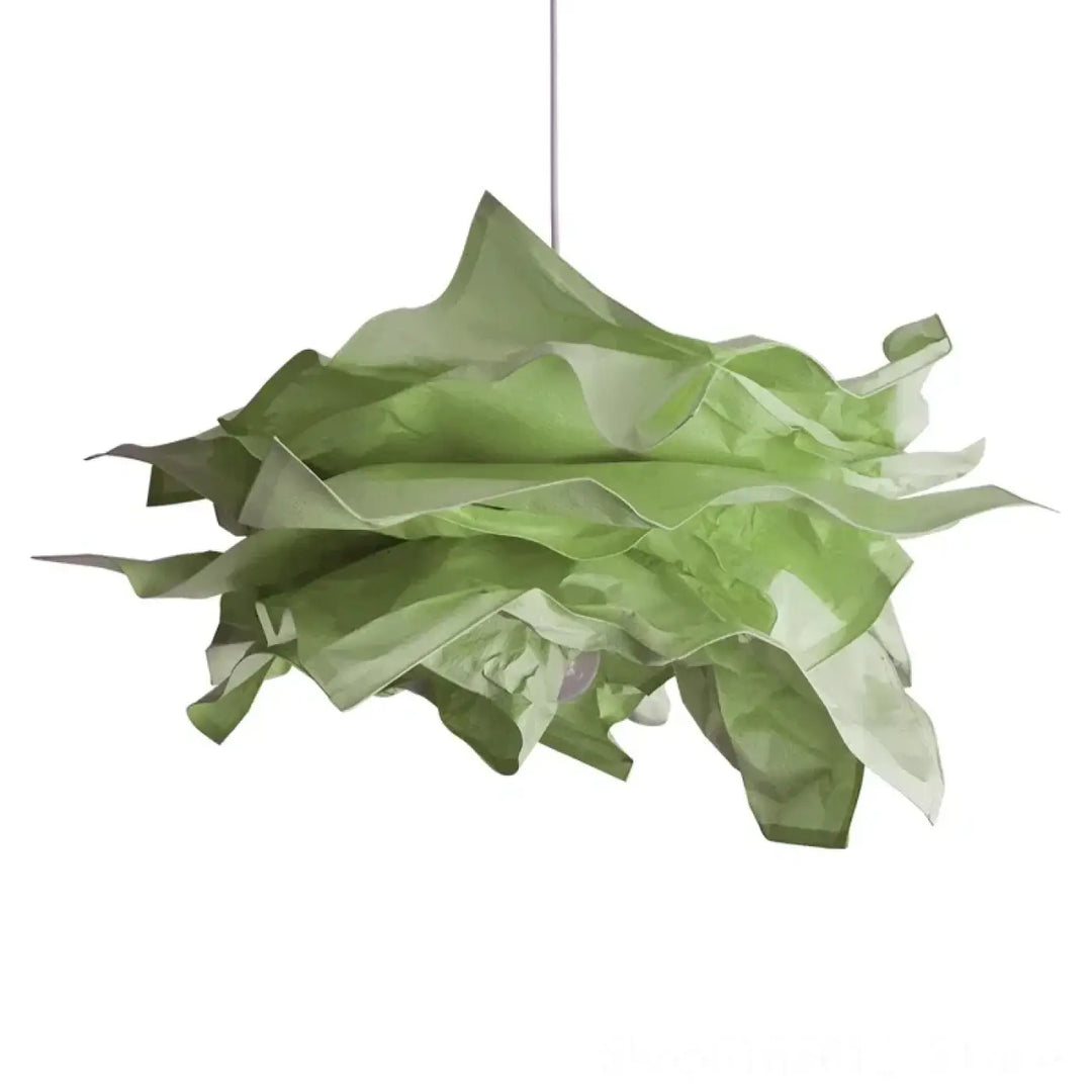 Suspension design artistique en papier froissé multicolore stylé