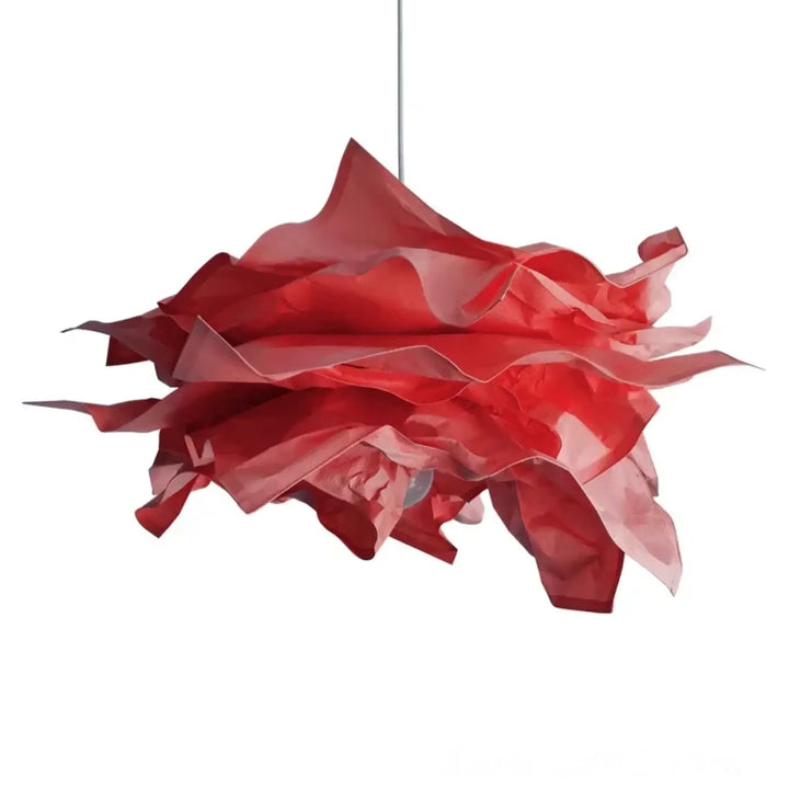 Suspension design artistique en papier froissé multicolore stylé