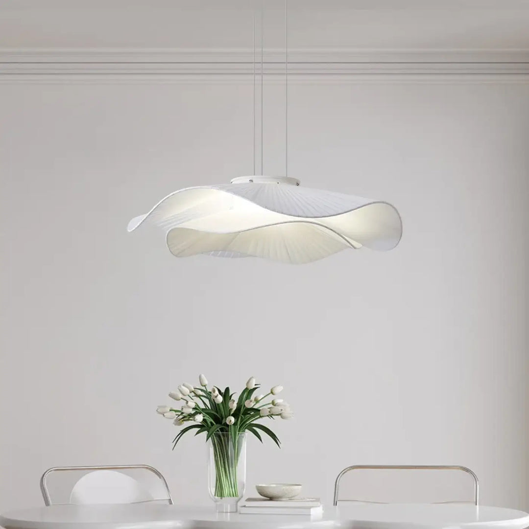 Suspension blanc tissu métal style aérien décoration chic