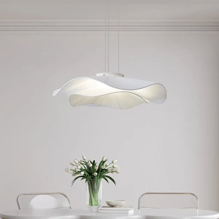 Suspension blanc tissu métal style aérien décoration chic