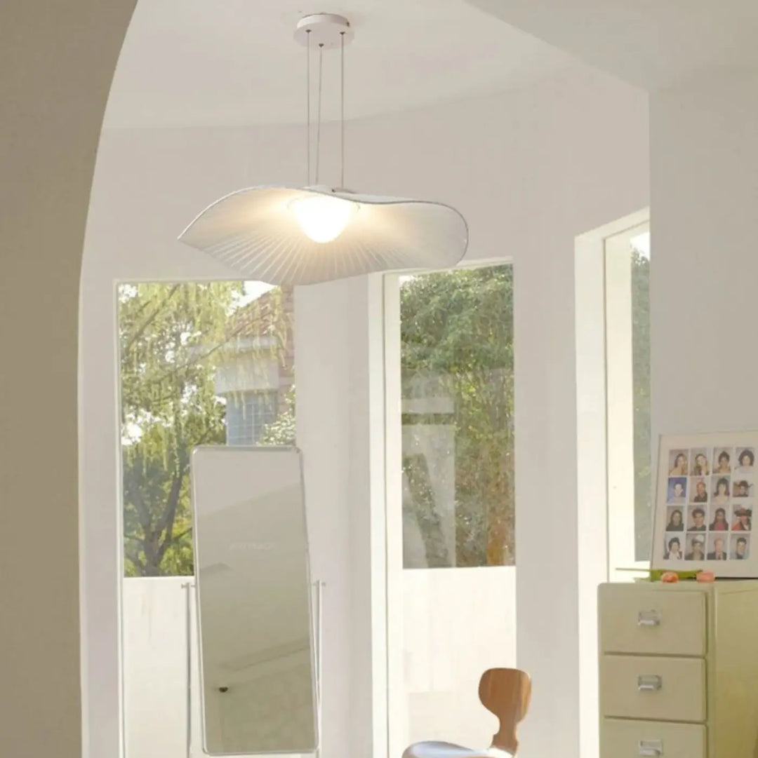 Suspension blanc tissu métal style aérien décoration chic