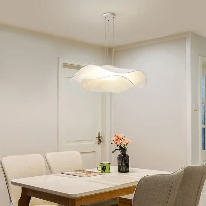 Suspension blanc tissu métal style aérien décoration chic