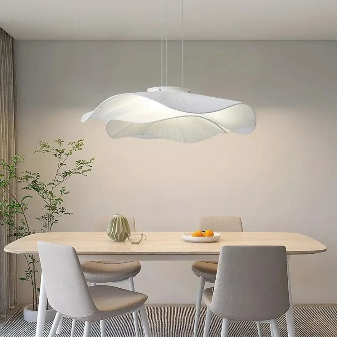 Suspension blanc tissu métal style aérien décoration chic