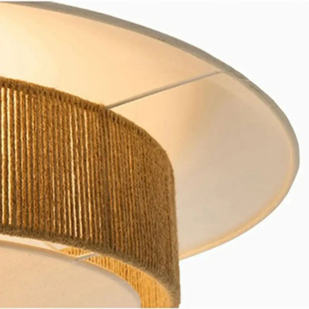 Suspension design blanche jute naturelle ambiance élégante
