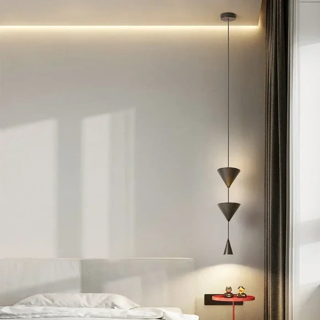 Suspension Design Cônes Superposés Pour Éclairage Moderne Chic