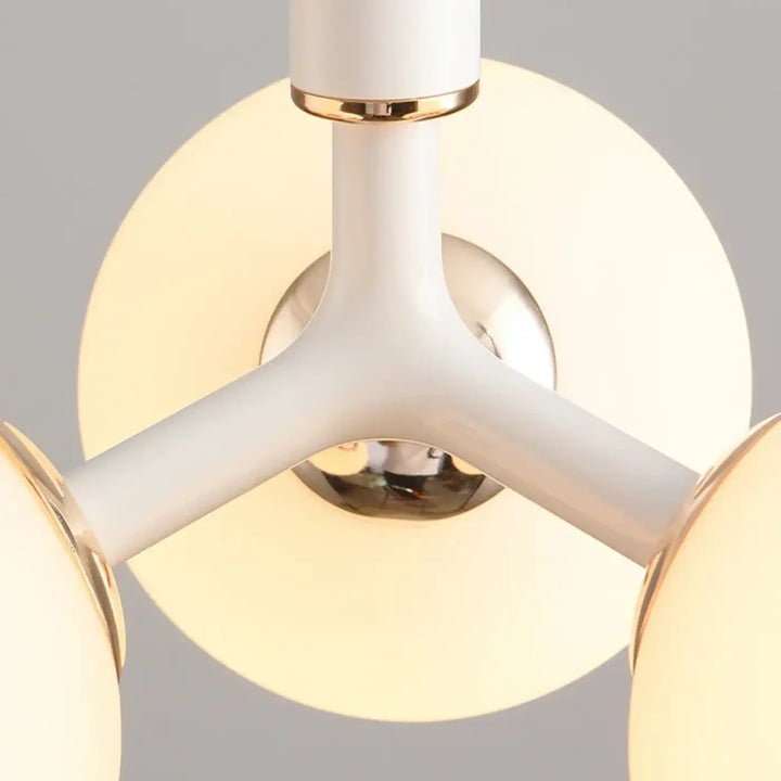 Suspension contemporaine à boules lumineuses chic style