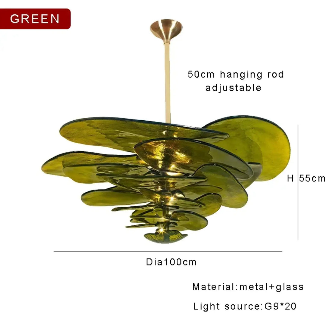 Suspension contemporaine en verre artistique style élégant
