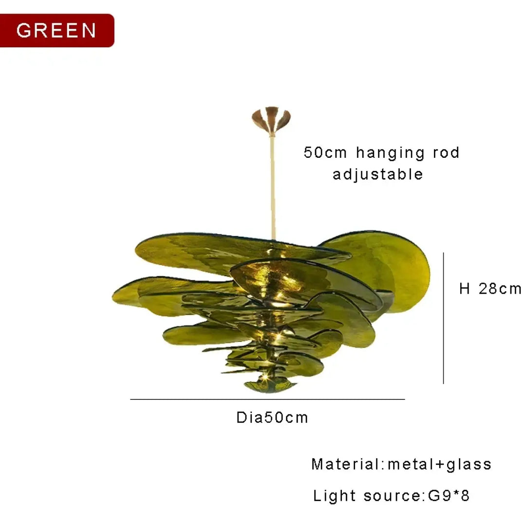 Suspension contemporaine en verre artistique style élégant
