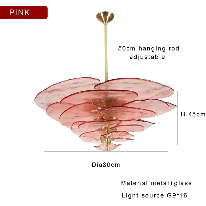 Suspension contemporaine en verre artistique style élégant