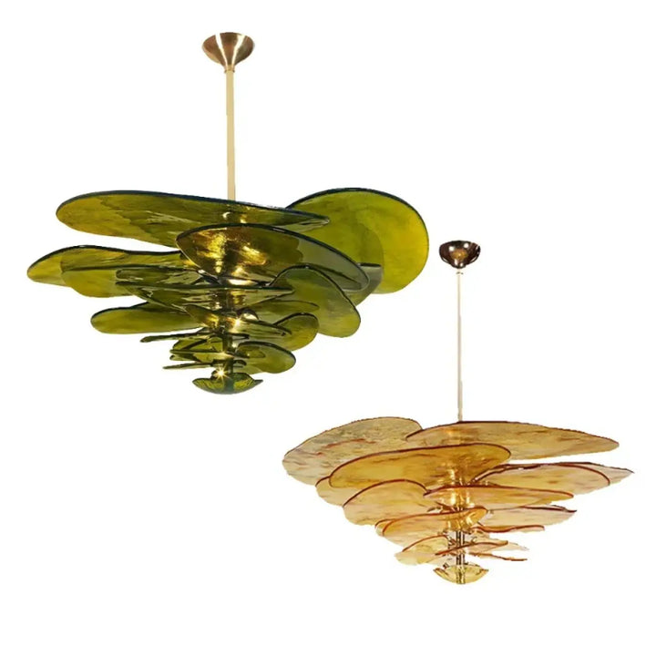 Suspension contemporaine en verre artistique style élégant