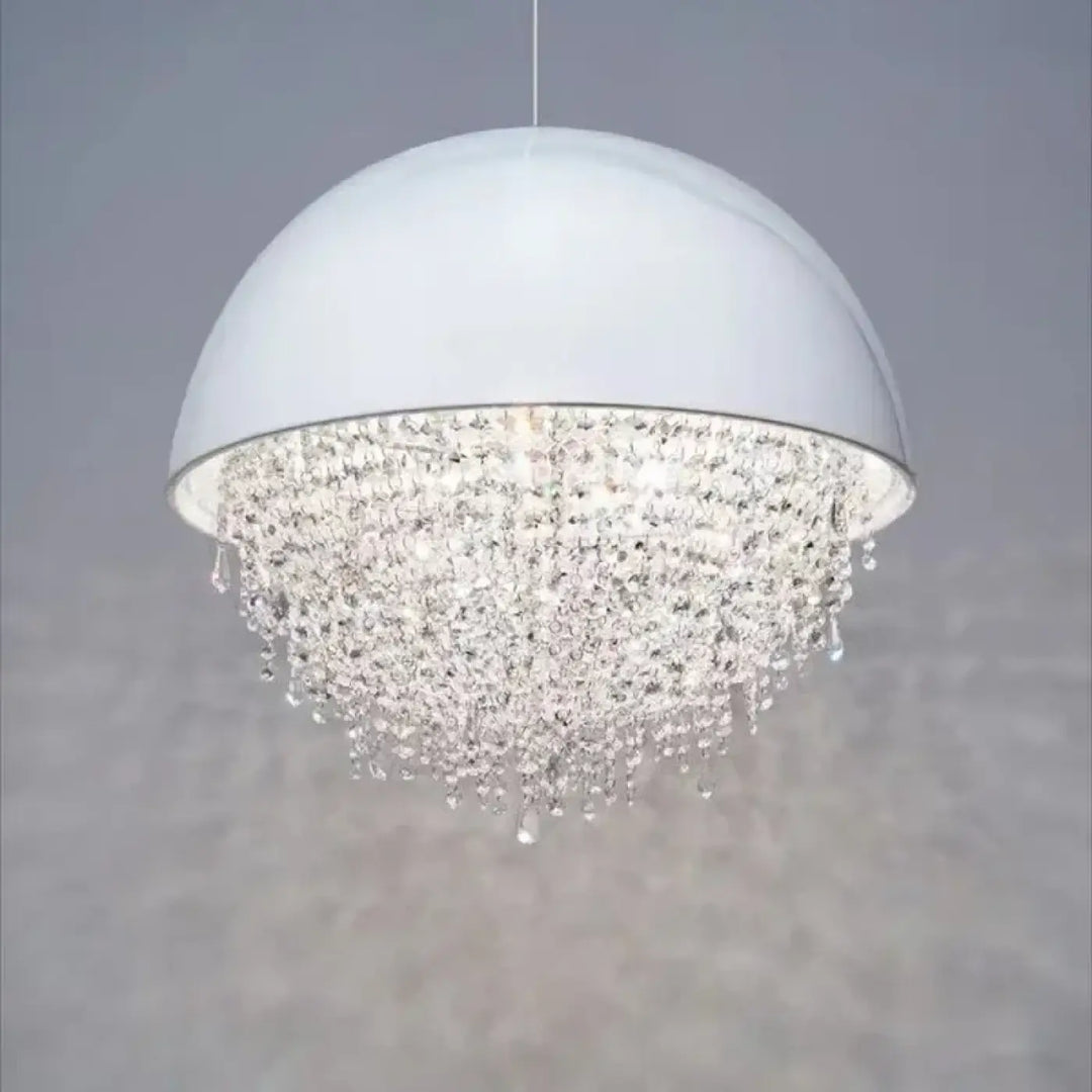Suspension design demi sphère avec cristaux éblouissants