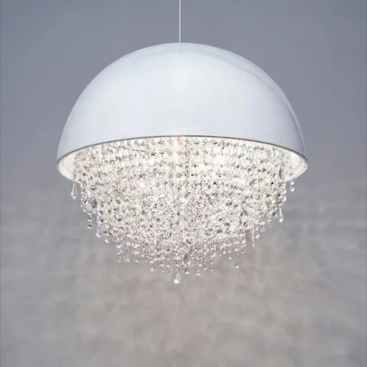 Suspension design demi sphère avec cristaux éblouissants