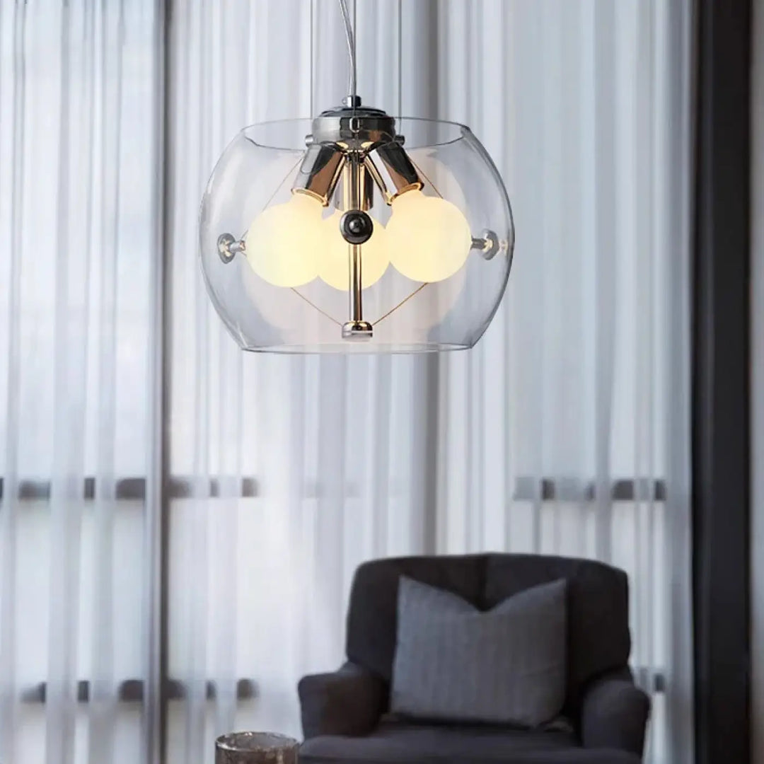 Suspension Design En Dôme De Verre À Effet Flottant

