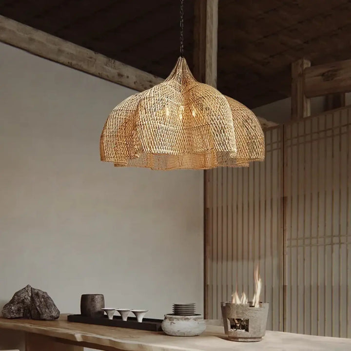 Suspension Design Filet XXL Style Bohème Noir ou Naturel

