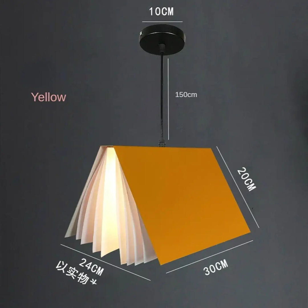 Suspension design forme livre style moderne colorée