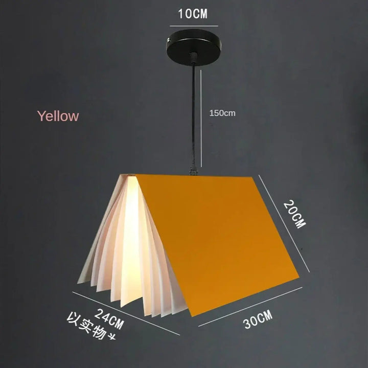 Suspension design forme livre style moderne colorée