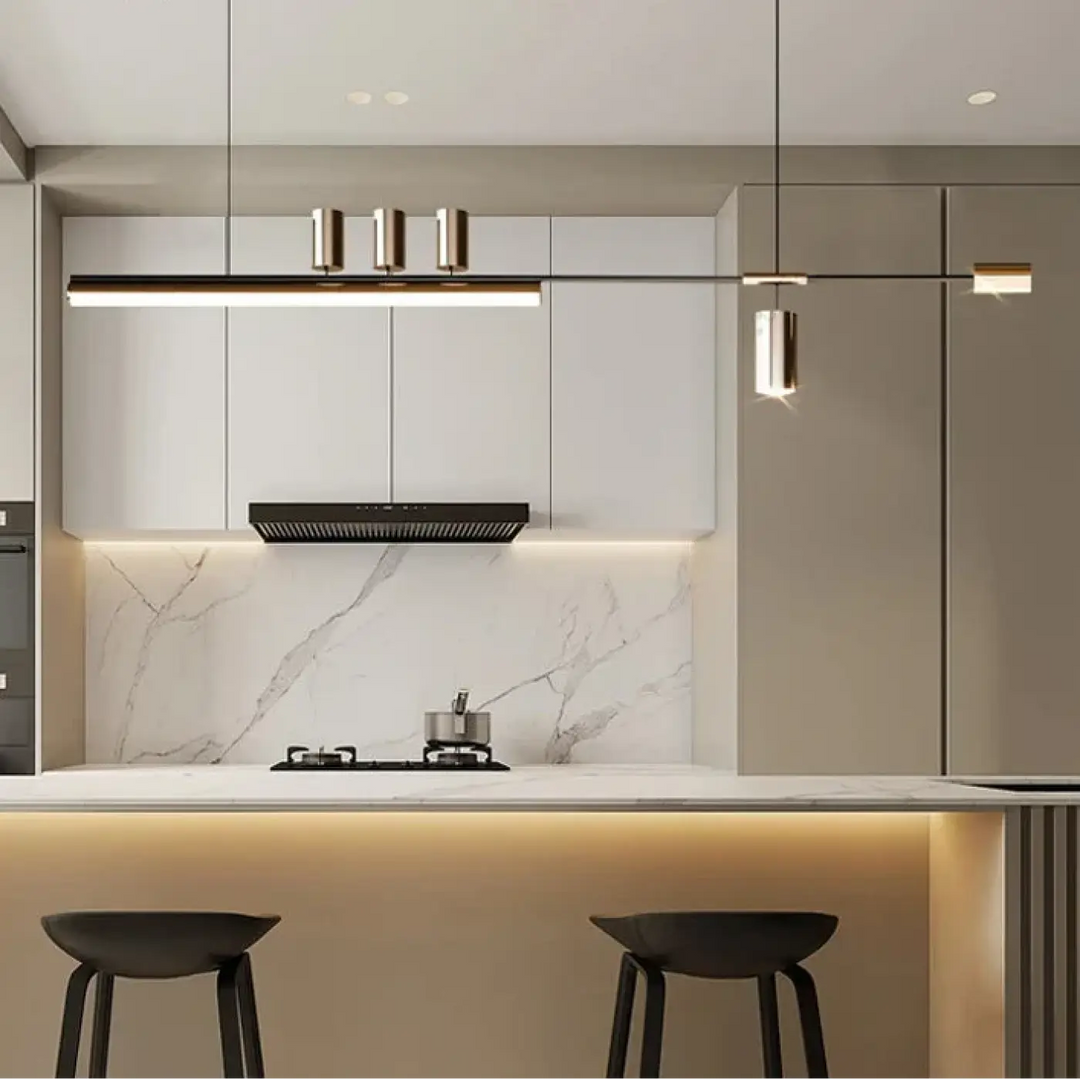 Suspension design led linéaire éclairage architecte chic