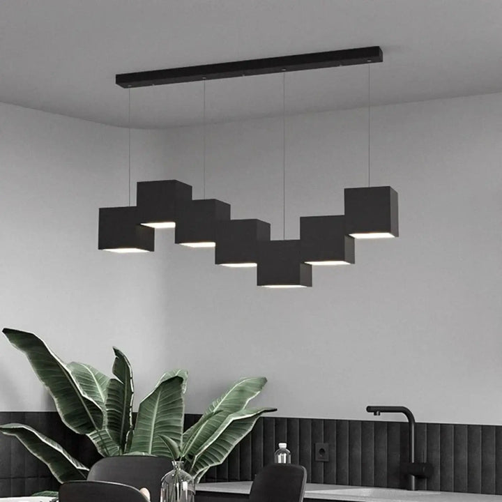 Suspension design led graphique linéaire style moderne chic