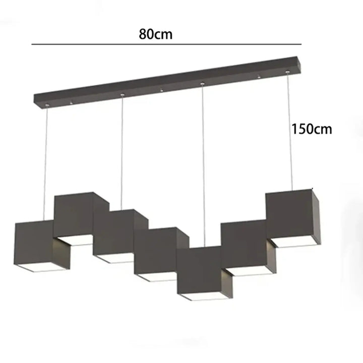 Suspension design led graphique linéaire style moderne chic