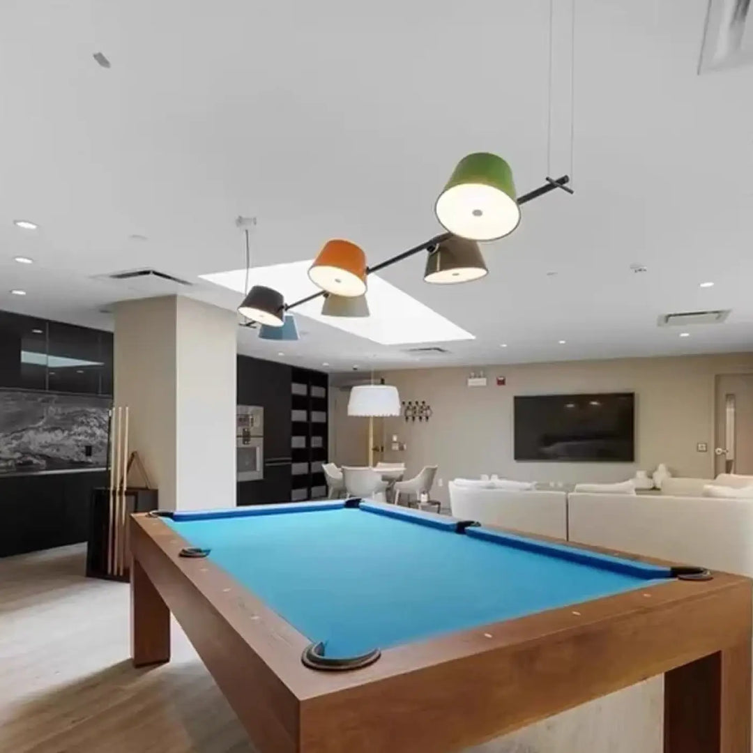Suspension design led linéaire moderne multicolore style