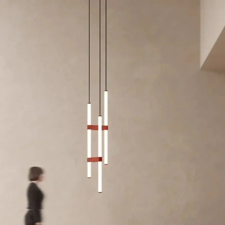 Suspension led verticale sculpturale moderne élégant