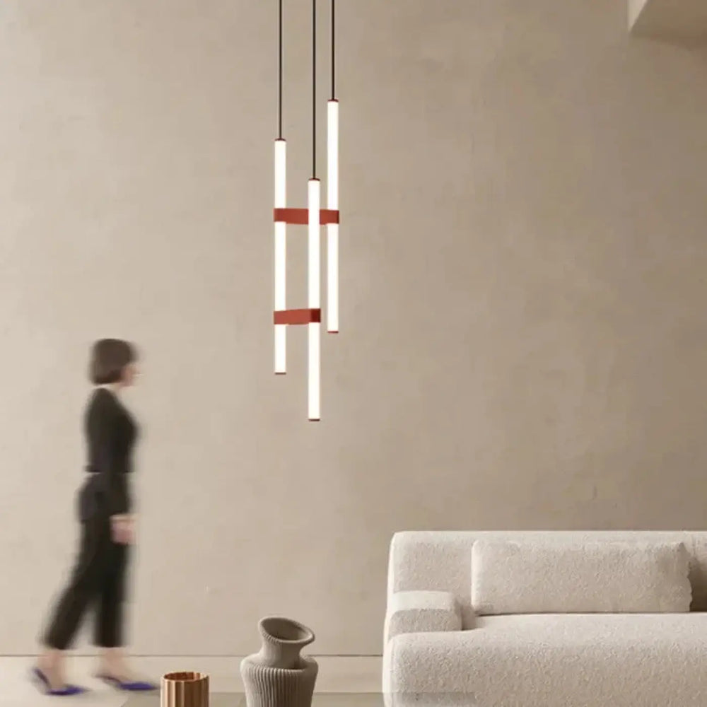 Suspension led verticale sculpturale moderne élégant