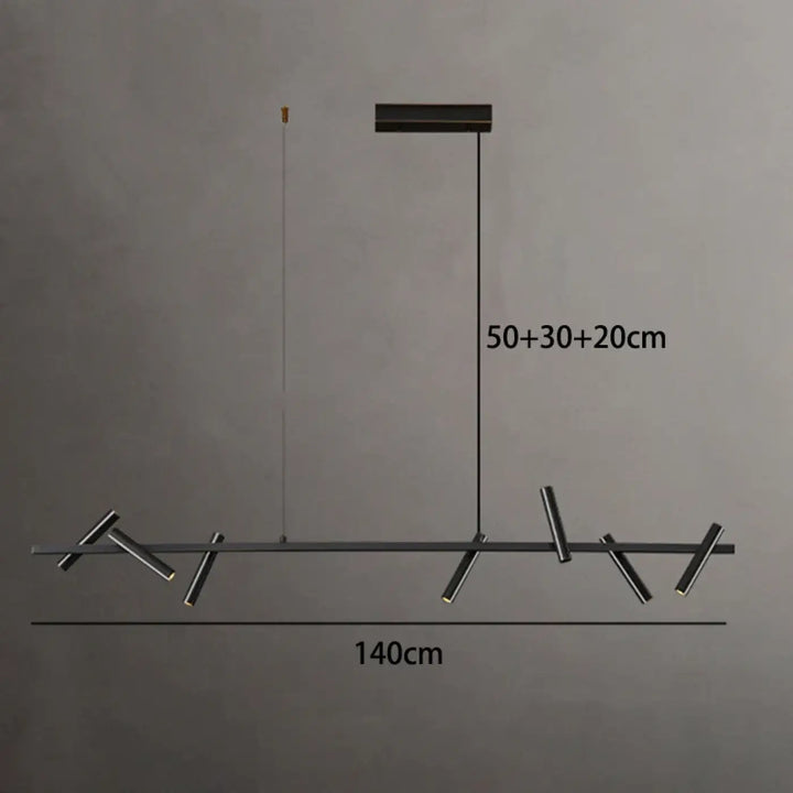 Suspension linéaire avec spots orientables noi moderne